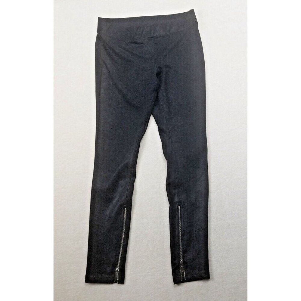 Free People The Midnight Vegan Suede Faux Leather Leggings‎ Black women's M
